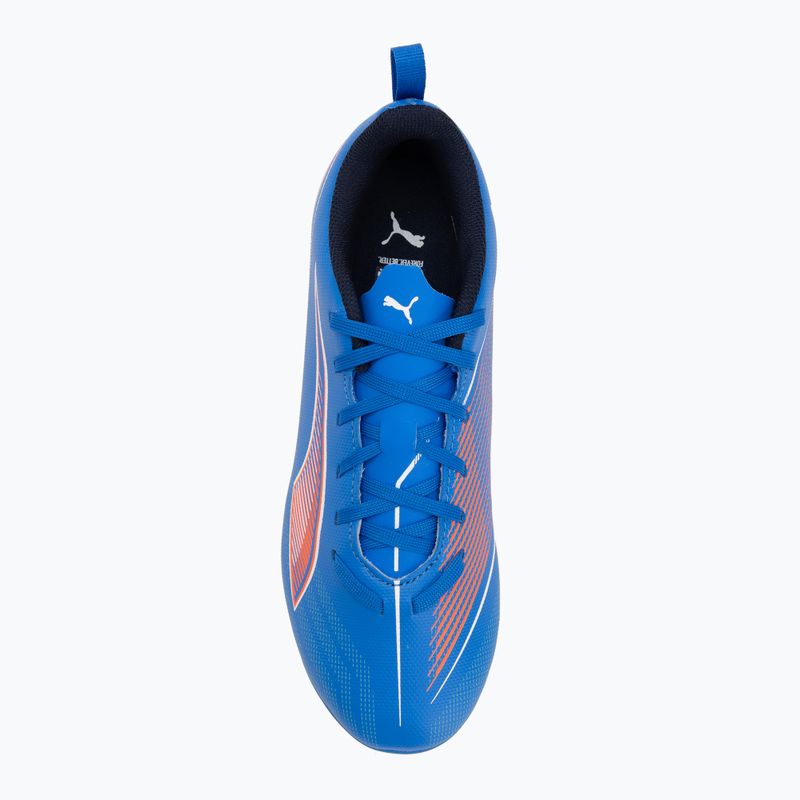 PUMA Ultra 6 Play FG/AG Jr detské kopačky ultra blue/puma white/glowing red 5