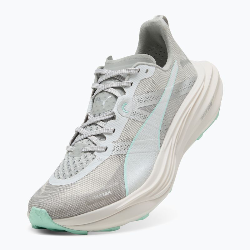 Dámske bežecké topánky PUMA Deviate Nitro Elite Trail feather grey/mint melt 5