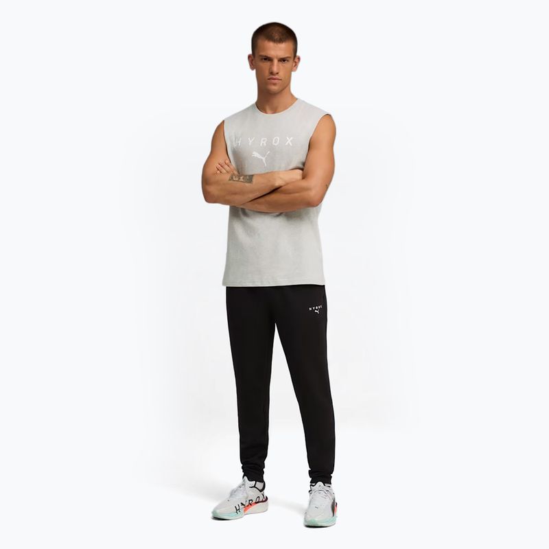 Pánska tréningová košeľa PUMA x HYROX Cutoff Tank šedá 2