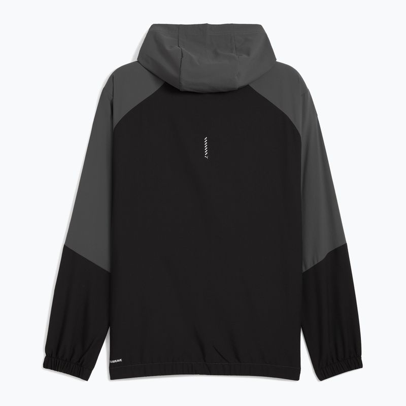 Pánska bežecká bunda PUMA Run Ultraweave s kapucňou tmavosivá 2