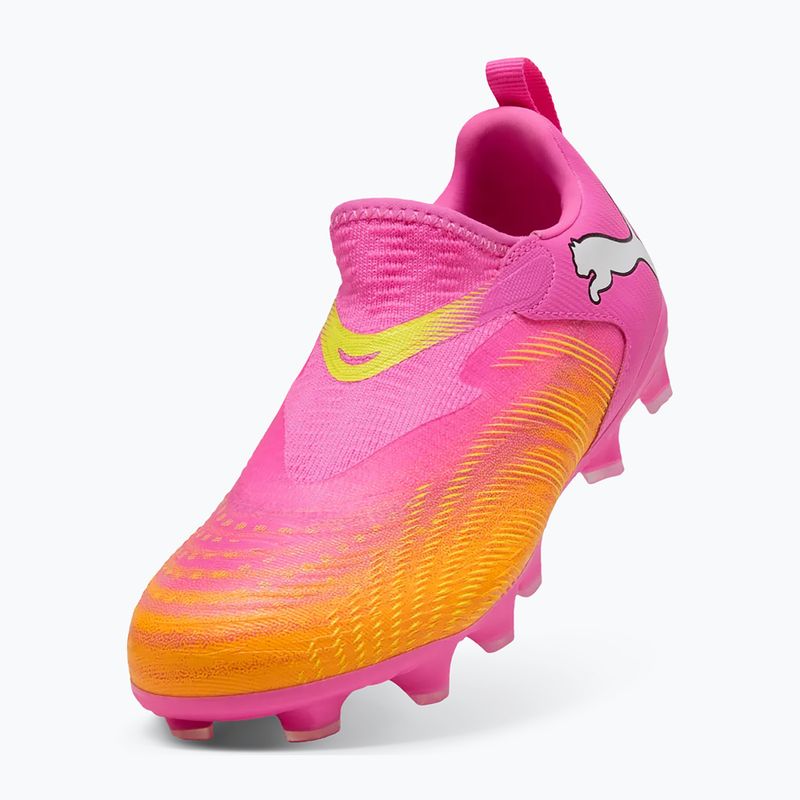 Detské kopačky  PUMA Future 9 Match LL FG/AG Jr poison pink/puma wht/sun stream/bright aqua/puma blk 3