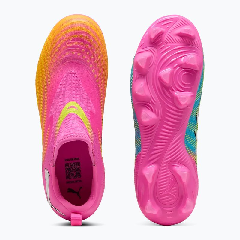 Detské kopačky  PUMA Future 9 Match LL FG/AG Jr poison pink/puma wht/sun stream/bright aqua/puma blk 4