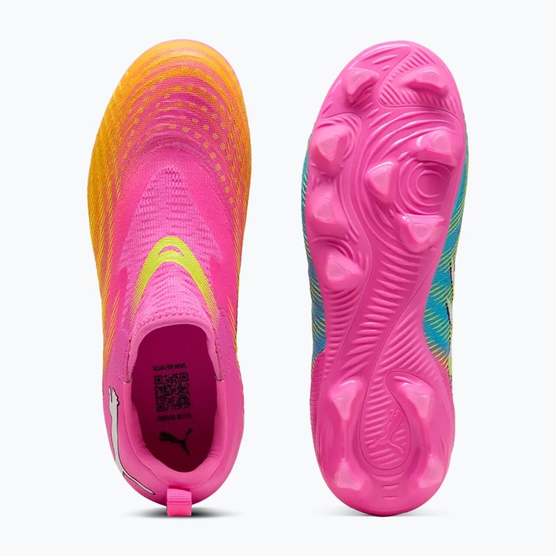 Detské kopačky  PUMA Future 9 Match LL FG/AG Jr poison pink/puma wht/sun stream/bright aqua/puma blk 6
