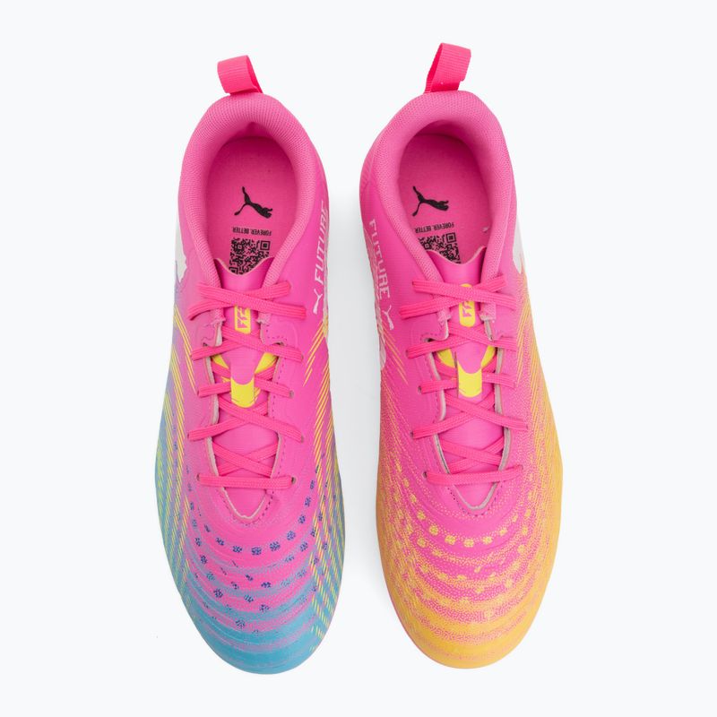 Detské kopačky PUMA Future 9 Play FG/AG Jr poison pink/puma wht/sun stream/bright aqua/puma blk 5
