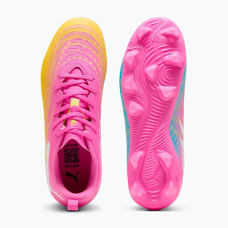 Detské kopačky  PUMA Future 9 Play FG/AG Jr poison pink/puma wht/sun stream/bright aqua/puma blk 3