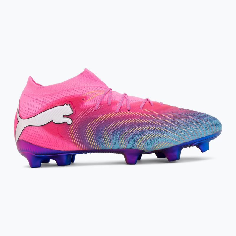Kopačky PUMA Future 9 Ultimate FG poison pink/puma wht/sun stream/bright aqua/puma blk 2