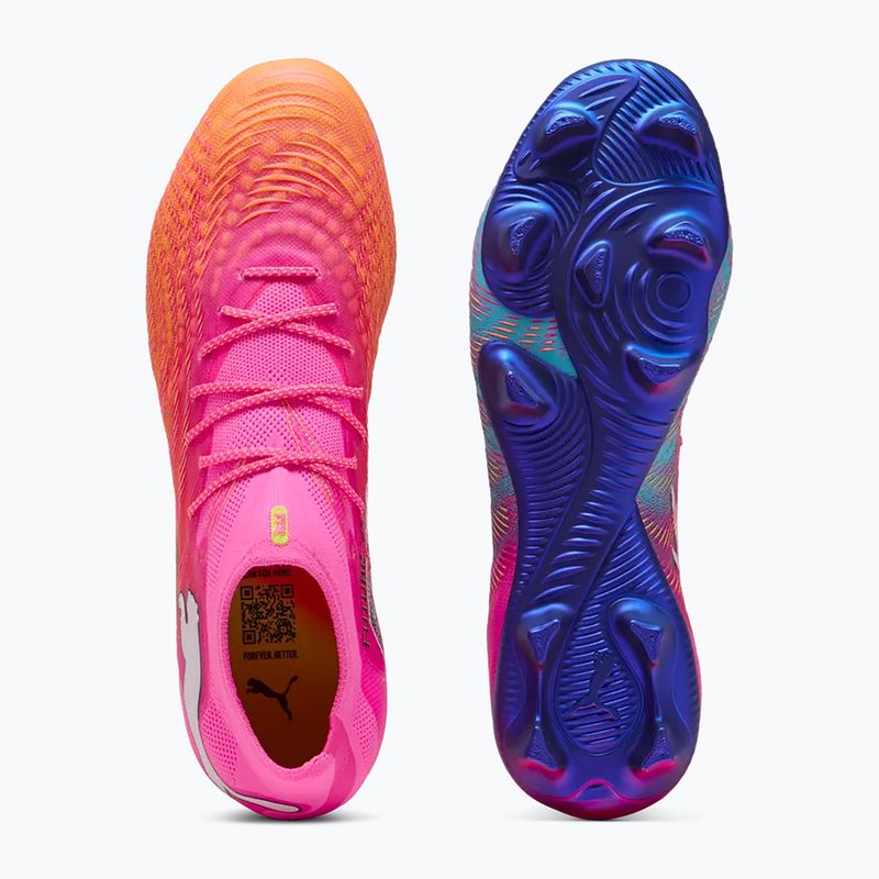 Kopačky  PUMA Future 9 Ultimate FG poison pink/puma wht/sun stream/bright aqua/puma blk 3