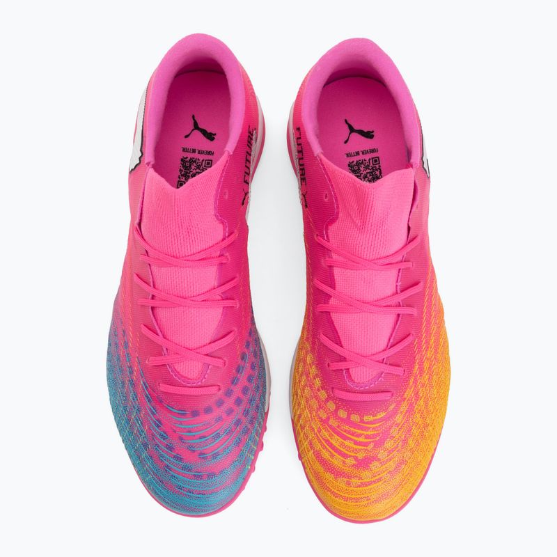 Kopačky PUMA Future 9 Match Fusion TT poison pink/puma wht/sun stream/bright aqua/puma blk 5