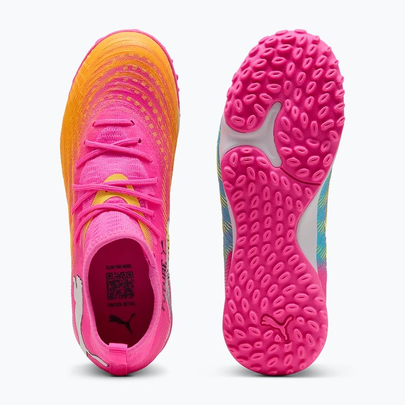 Detské kopačky  PUMA Future 9 Match TT + Mid Jr poison pink/puma wht/sun stream/bright aqua/puma blk 3