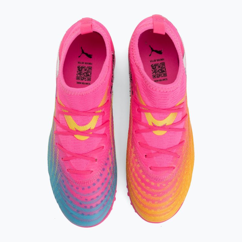 Detské kopačky PUMA Future 9 Match TT + Mid Jr poison pink/puma wht/sun stream/bright aqua/puma blk 5
