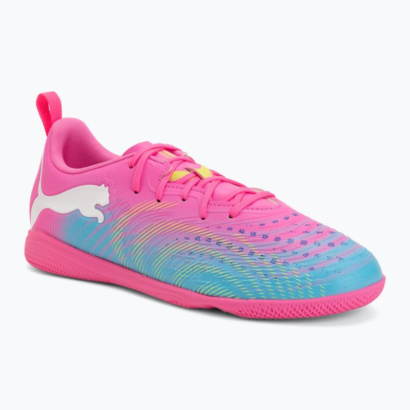 Detské kopačky PUMA Future 9 Play IT Jr poison pink/puma wht/sun stream/bright aqua/puma blk