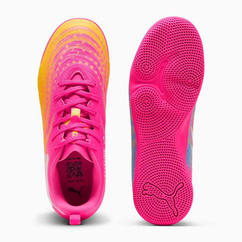 Detské kopačky  PUMA Future 9 Play IT Jr poison pink/puma wht/sun stream/bright aqua/puma blk 3