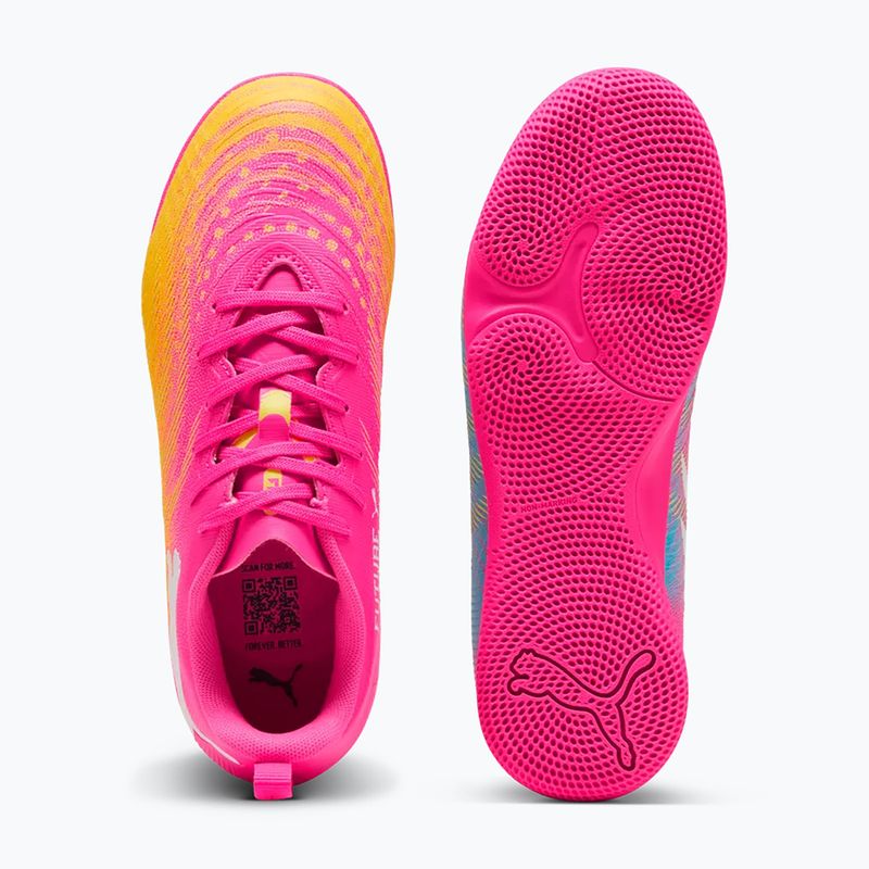 Detské kopačky  PUMA Future 9 Play IT Jr poison pink/puma wht/sun stream/bright aqua/puma blk 6