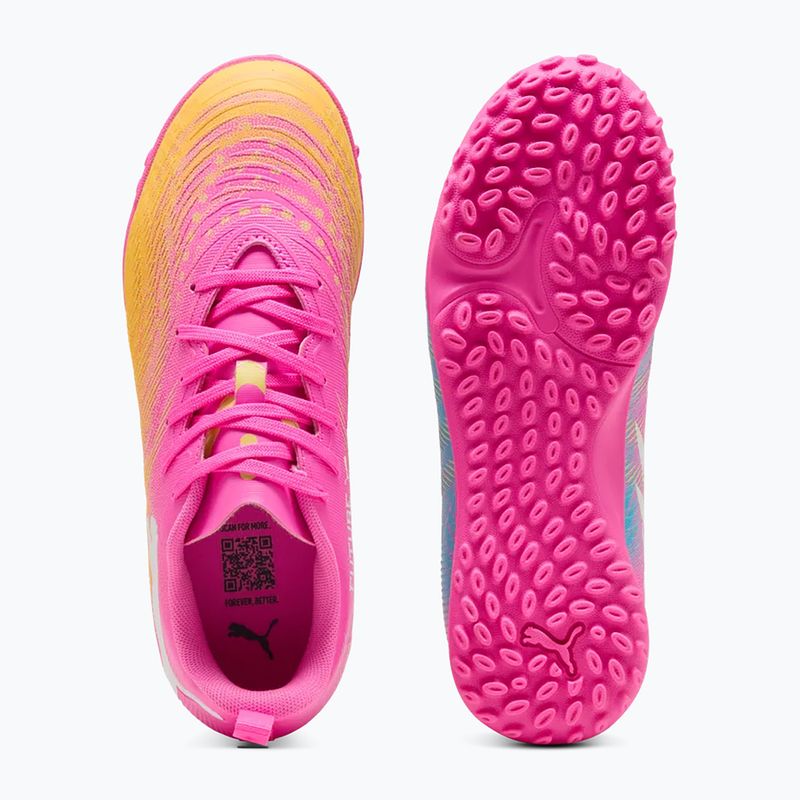 Detské kopačky  PUMA Future 9 Play TT poison pink/puma wht/sun stream/bright aqua/puma blk 5