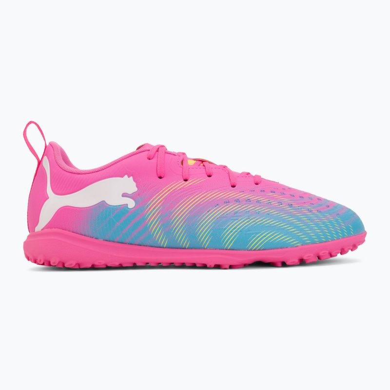 Detské kopačky PUMA Future 9 Play TT poison pink/puma wht/sun stream/bright aqua/puma blk 2