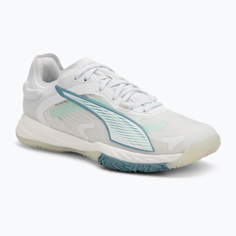 Dámske hádzanárske topánky PUMA Accelerate Nitro SQD 4 Game On puma white/baltic sea blue/fresh water