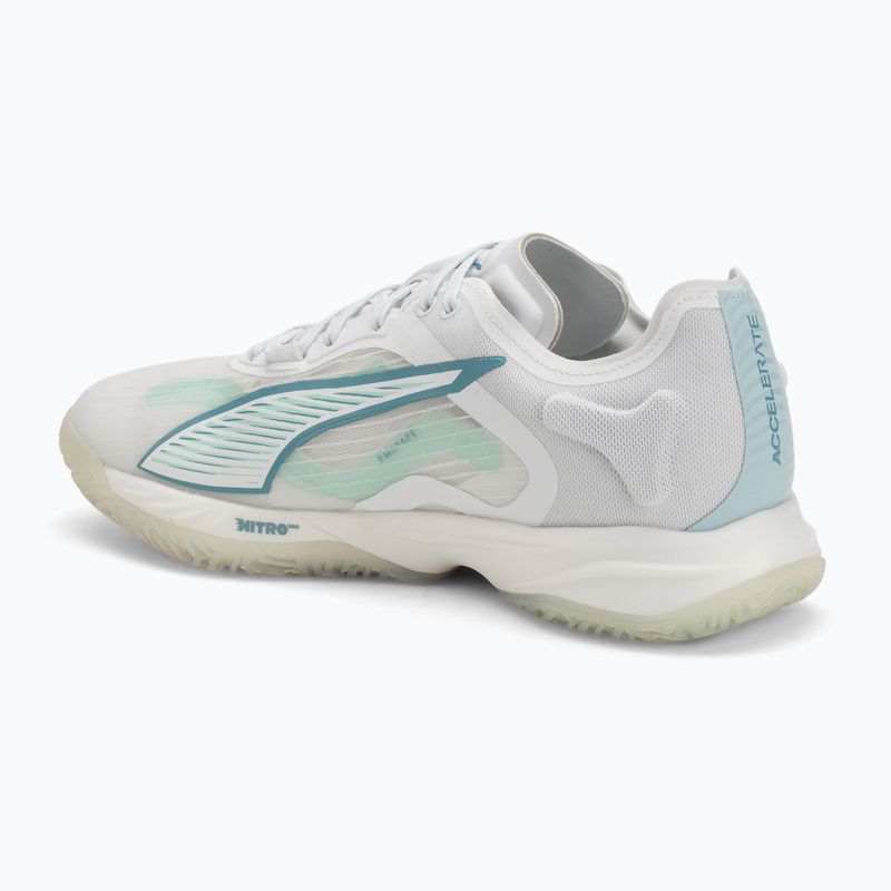 Dámske hádzanárske topánky PUMA Accelerate Nitro SQD 4 Game On puma white/baltic sea blue/fresh water 3
