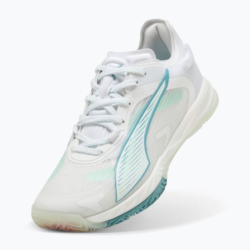 Dámske hádzanárske topánky PUMA Accelerate Nitro SQD 4 Game On puma white/baltic sea blue/fresh water 10