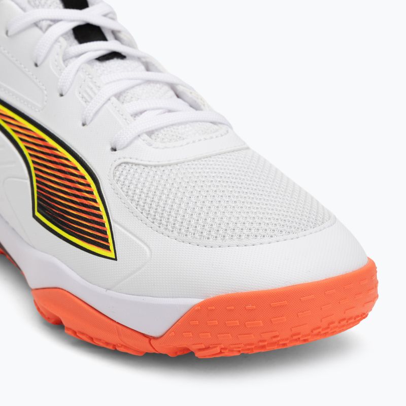 Detské hádzanárske topánky PUMA Accelerate 4 Game On Jr puma white/glowing red/ultra blue 7
