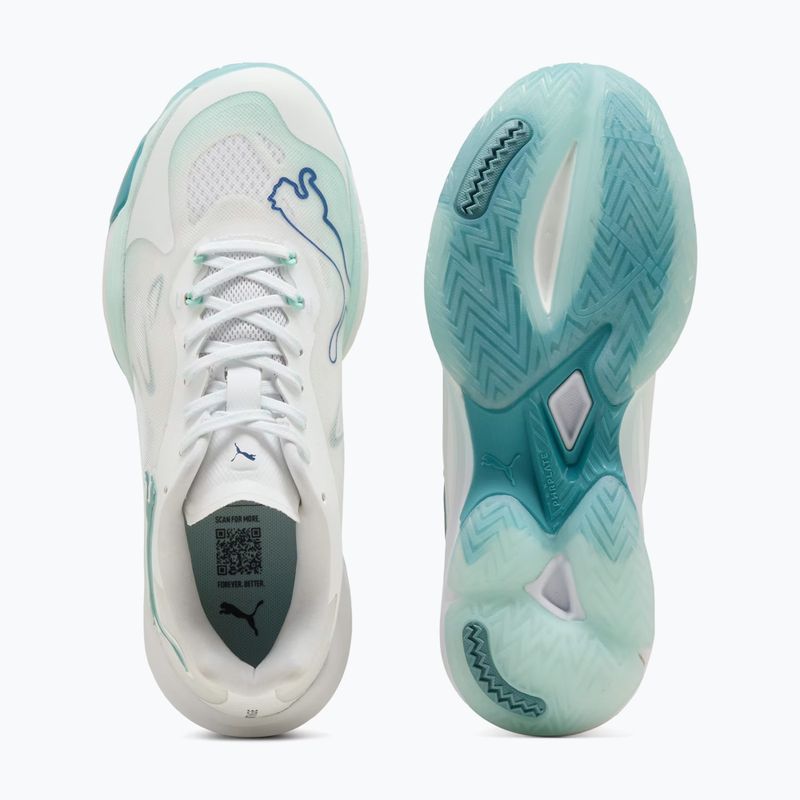 Dámske halové topánky PUMA Vantage Nitro Game On puma white/baltic blue/fresh water 12