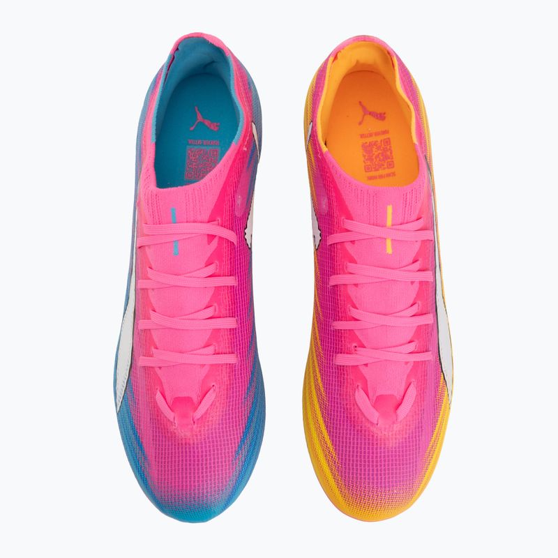 Kopačky PUMA Ultra 6 Match FG/AG poison pink/puma wht/sun stream/bright aqua/puma blk 5