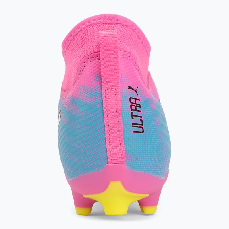 Detské kopačky PUMA Ultra 6 Match+ LL FG/AG Jr poison pink/puma wht/sun stream/bright aqua/puma blk 6