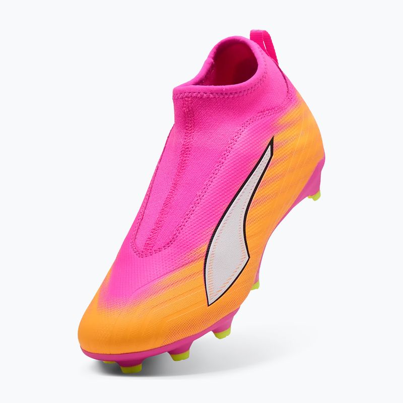 Detské kopačky  PUMA Ultra 6 Match+ LL FG/AG Jr poison pink/puma wht/sun stream/bright aqua/puma blk 3