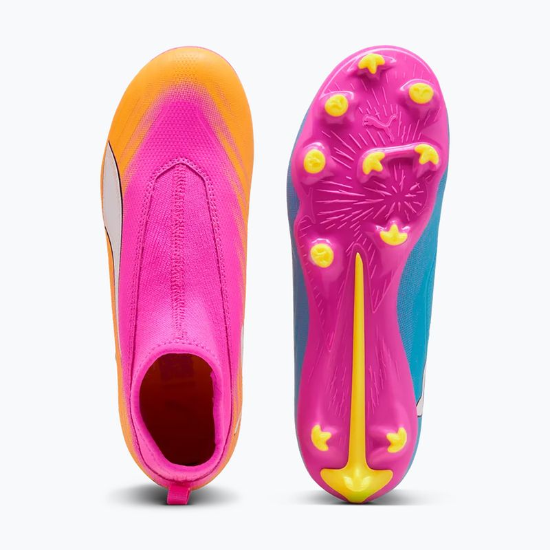 Detské kopačky  PUMA Ultra 6 Match+ LL FG/AG Jr poison pink/puma wht/sun stream/bright aqua/puma blk 4