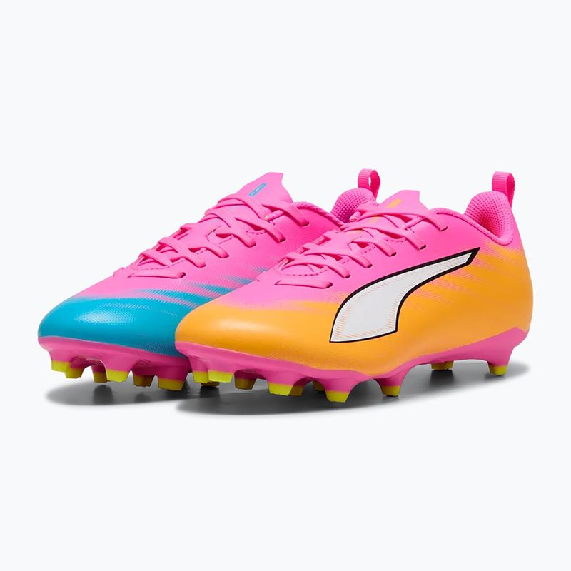 Detské kopačky  PUMA Ultra 6 Play FG/AG Jr poison pink/puma wht/sun stream/bright aqua/puma blk 4