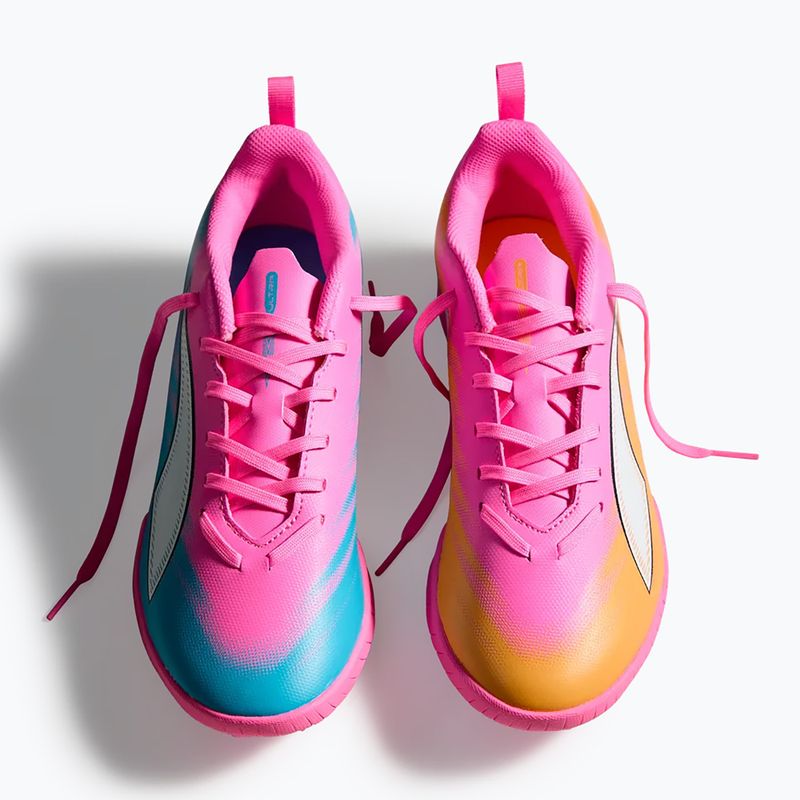 Detské kopačky  PUMA Ultra 6 Play TT Jr poison pink/puma wht/sun stream/bright aqua/puma blk 5