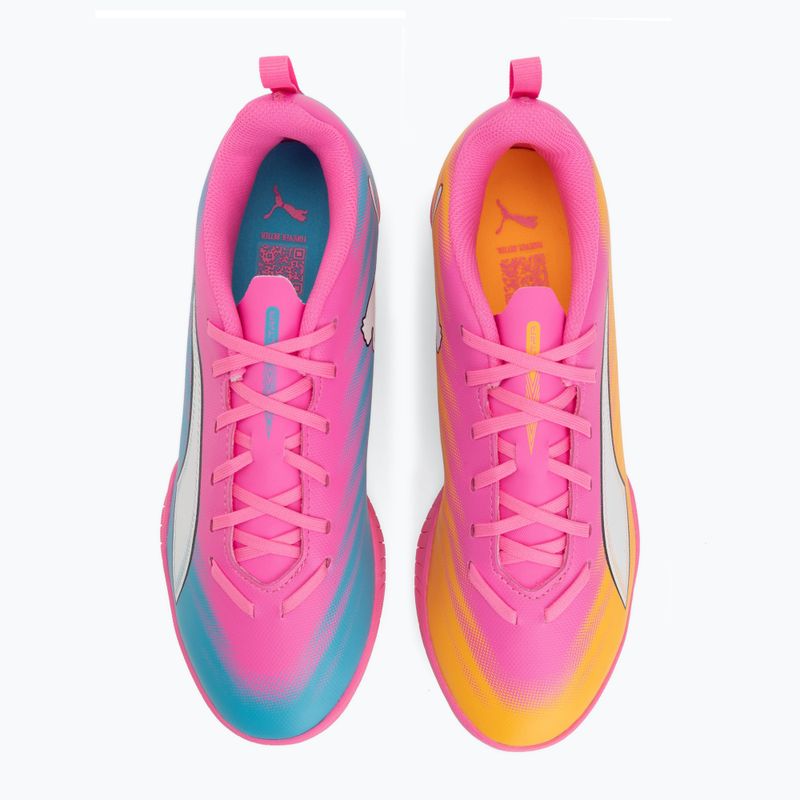 Detské kopačky PUMA Ultra 6 Play TT Jr poison pink/puma wht/sun stream/bright aqua/puma blk 5