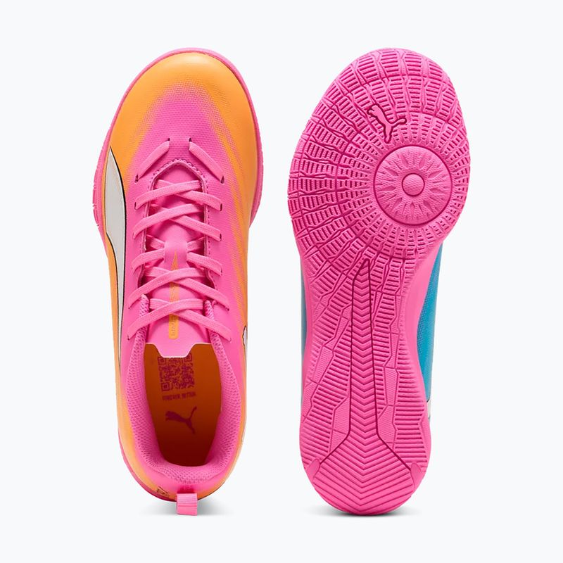 Detské kopačky  PUMA Ultra 6 Play It Jr poison pink/puma wht/sun stream/bright aqua/puma blk 4