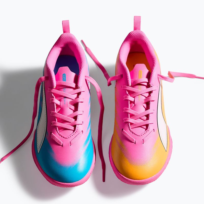 Detské kopačky  PUMA Ultra 6 Play It Jr poison pink/puma wht/sun stream/bright aqua/puma blk 5