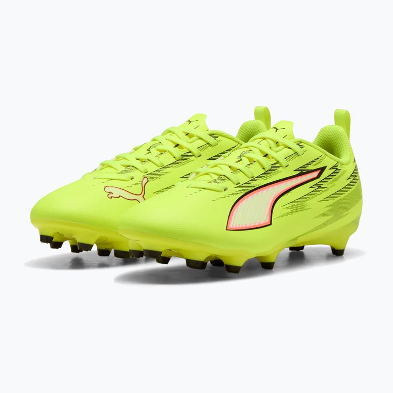 Detské futbalové kopačky PUMA Ultra 6 Play FG/AG Jr Yellow Alert/Puma Black/Glowing Red/Lime Squeeze 9