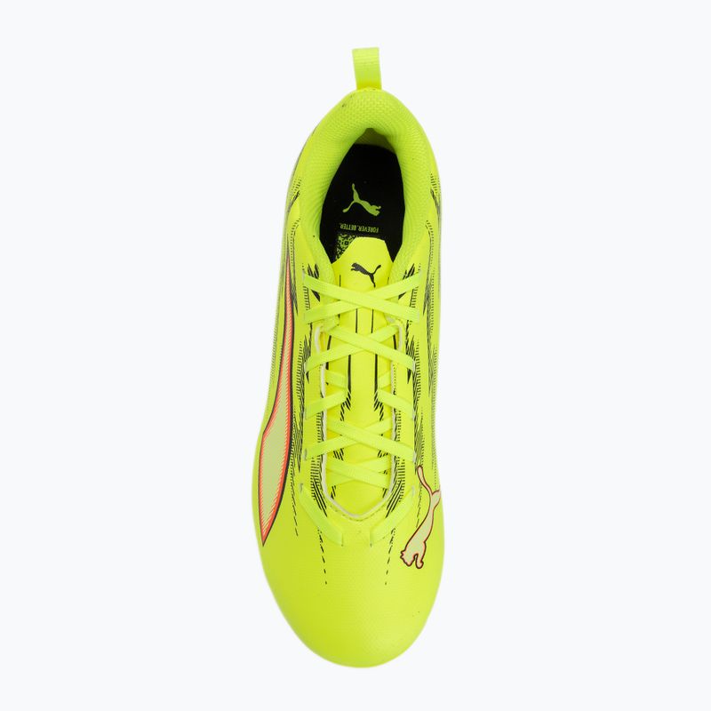 Detské futbalové kopačky PUMA Ultra 6 Play FG/AG Jr Yellow Alert/Puma Black/Glowing Red/Lime Squeeze 5