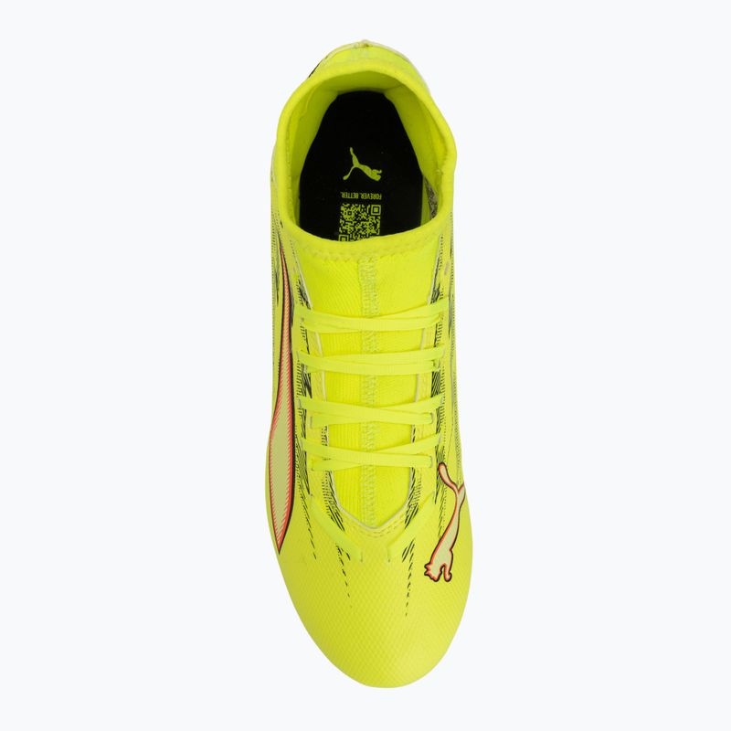 Futbalové kopačky PUMA Ultra 6 Play+ FG/AG yellow alert/puma black/glowing red/lime squeeze 5