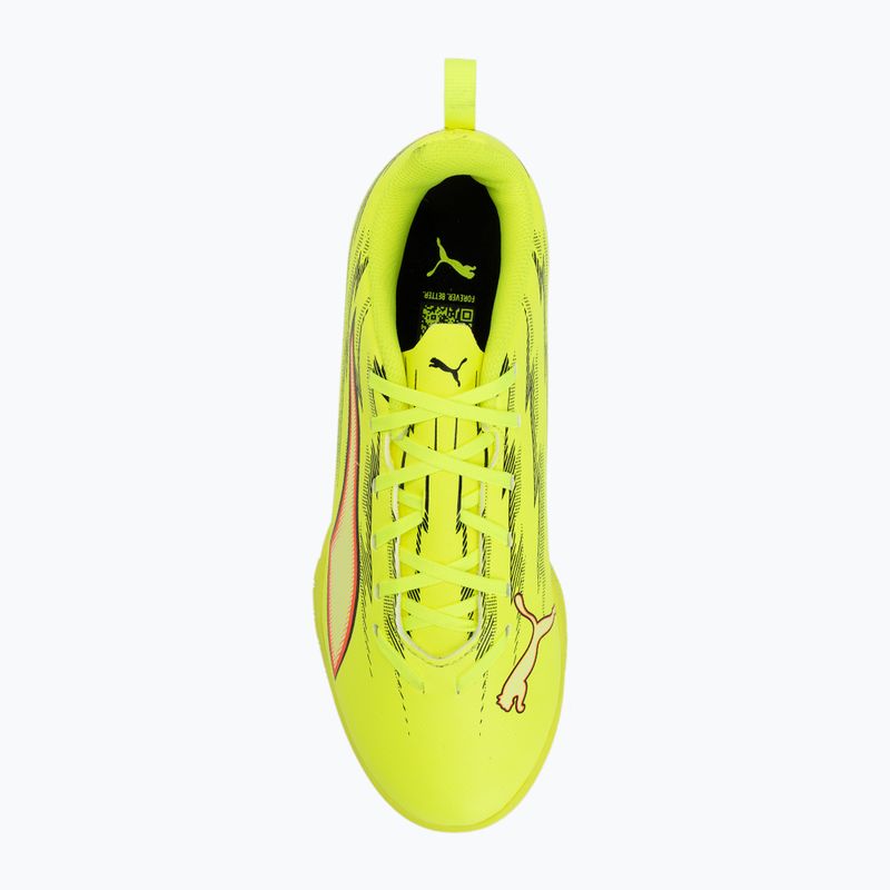Detské futbalové kopačky PUMA Ultra 6 Play IT Jr yellow alert/puma black/glowing red/lime squeeze 5