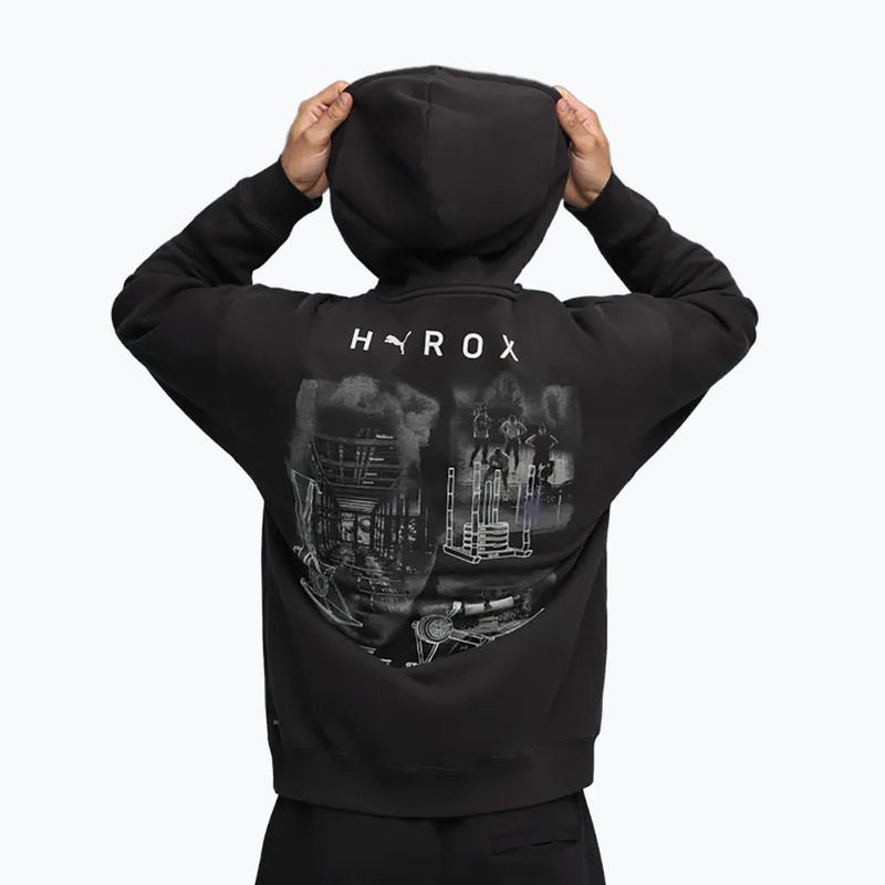 Pánska tréningová mikina PUMA x HYROX Heavyweight Hoodie čierna 3