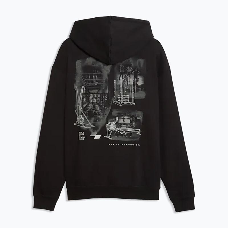 Pánska tréningová mikina PUMA x HYROX Heavyweight Hoodie čierna 5