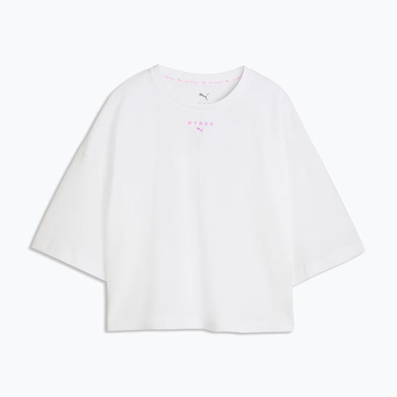 Dámske tréningové tričko PUMA Hyrox Cropped Lifestyle Tee white