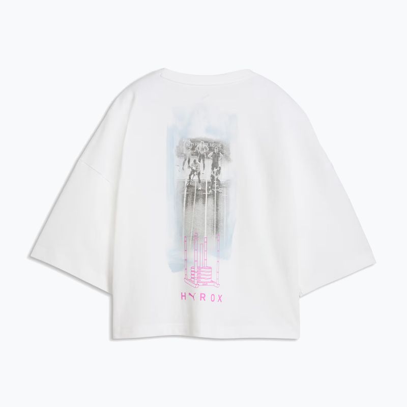 Dámske tréningové tričko PUMA x HYROX Cropped Lifestyle Tee biele 2