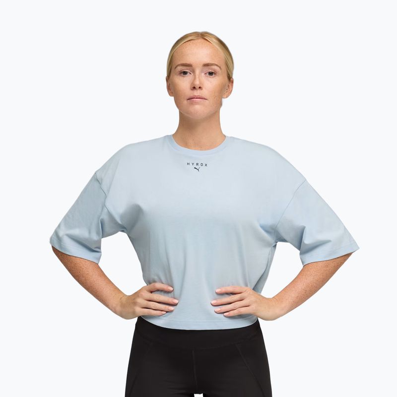 Dámske tréningové tričko PUMA x HYROX Cropped Lifestyle Tee šedé