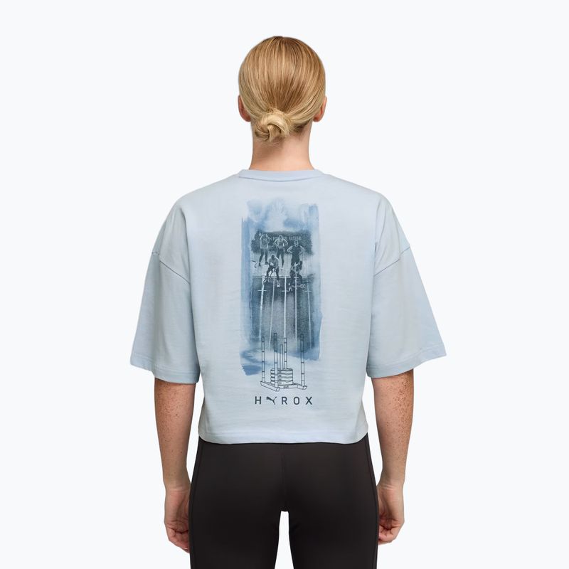 Dámske tréningové tričko PUMA x HYROX Cropped Lifestyle Tee šedé 3