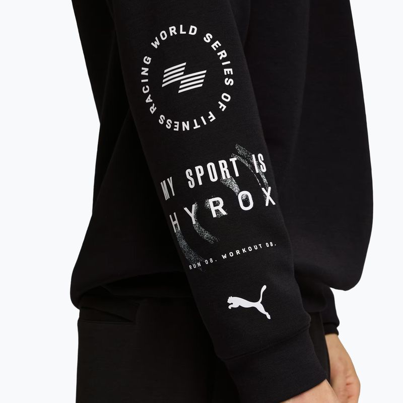 Pánska tréningová mikina PUMA x HYROX Cloudspun Hoodie čierna 5