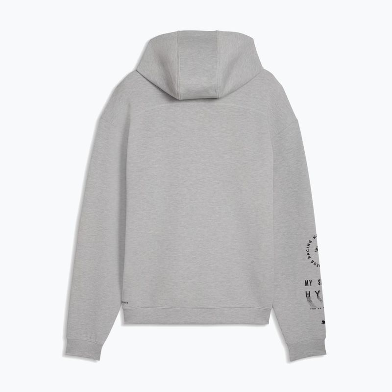 Pánska tréningová mikina PUMA x HYROX Cloudspun Hoodie šedá 2