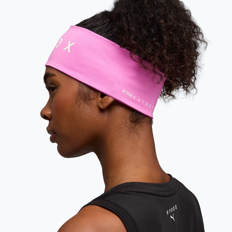 Opasok na hlavu PUMA x HYROX Sweatband ružový 3