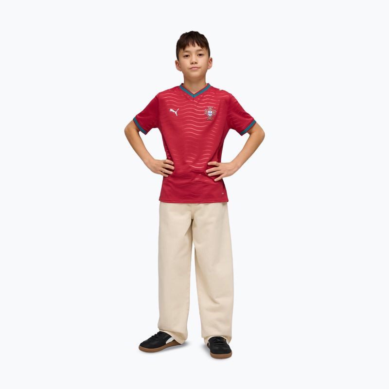 Detský futbalový dres PUMA FPF Portugalsko Domáci dres Replica Club Jr červená/zelená 4