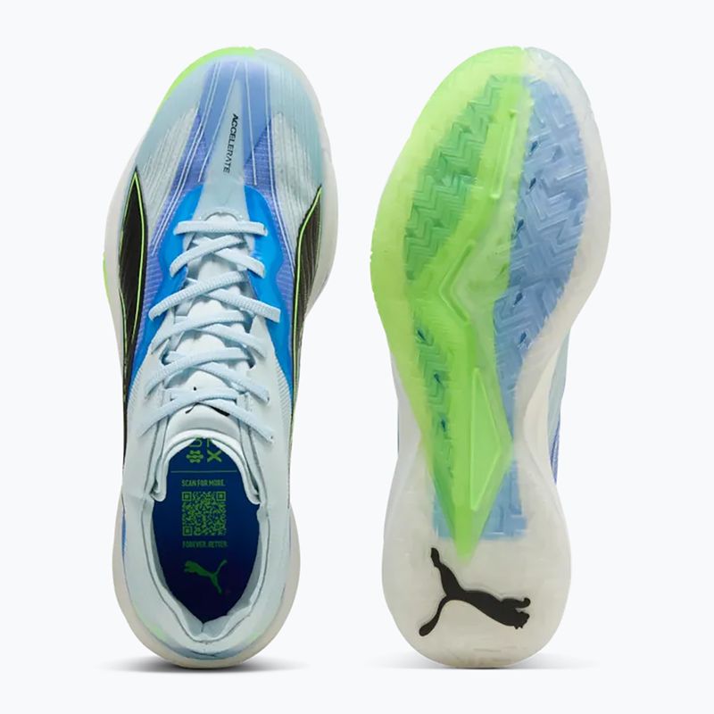 Hádzanárske topánky PUMA Accelerate Nitro SQD 5 aqua glow/puma black/green glare/royal sapphire 3