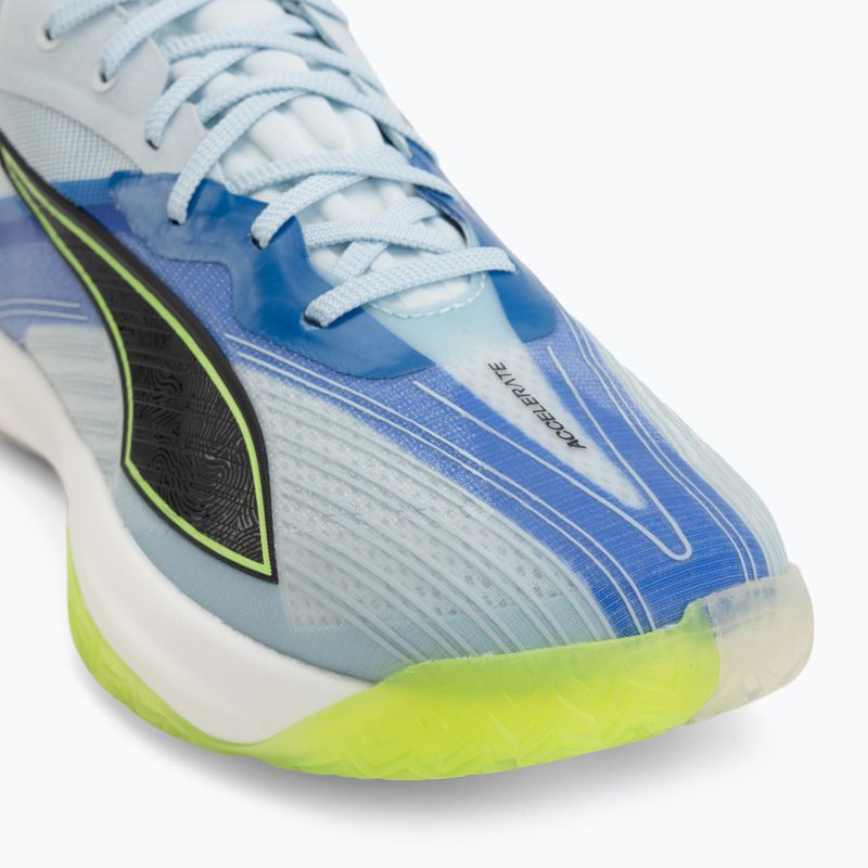 Hádzanárske topánky PUMA Accelerate Nitro SQD 5 aqua glow/puma black/green glare/royal sapphire 7