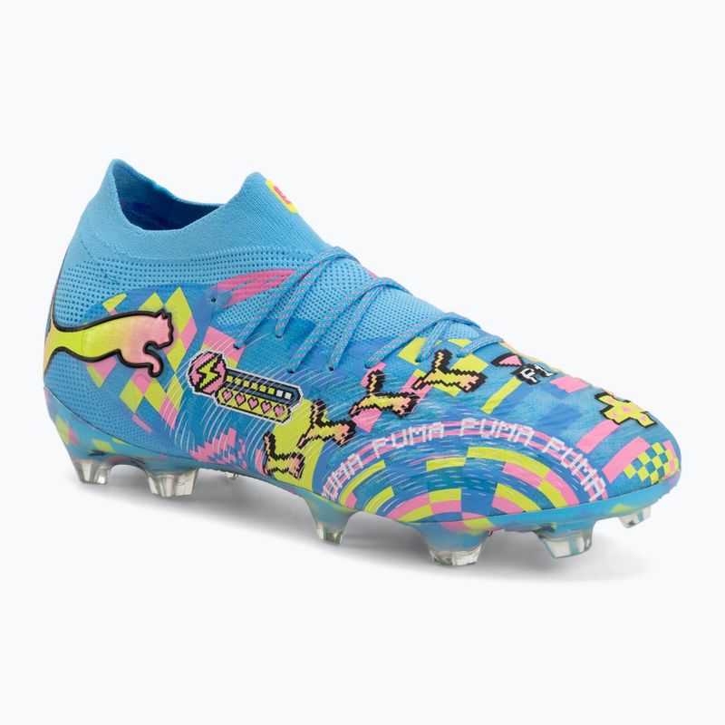 Kopačky PUMA Future 9 Ultimate Advanced Level FG puma white/blue glimmer/pink glimmer/yellow alert